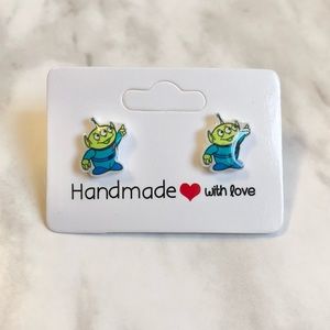 🎉 New Toy Story’s Alien Handmade Earrings